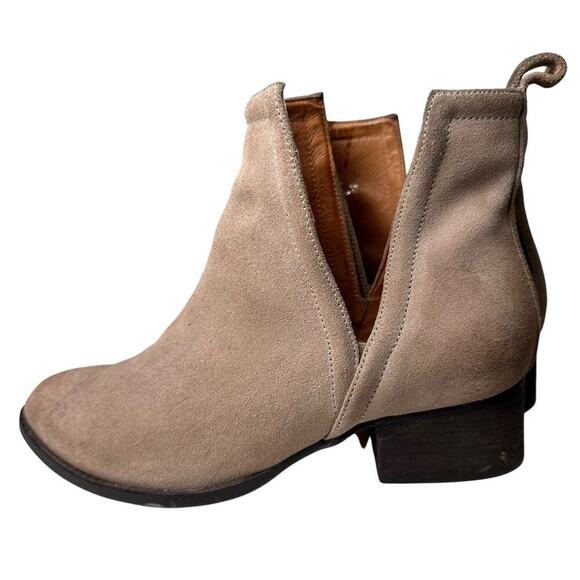 Jeffrey Campbell Muskrat Lo Caramel Suede Booties Women Sz 8 Boho Festival Rodeo - Picture 13 of 16